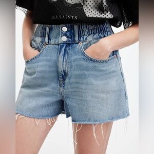 NWT AllSaints Hailey Denim High-Waisted Women Shorts Sz US 4